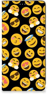 B2Ctelecom Telefoon Hoesje Samsung Galaxy A21s Flip Cover Emoji