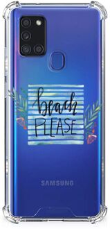 B2Ctelecom Telefoon Hoesje Samsung Galaxy A21s Hoesje maken met transparante rand Boho Beach