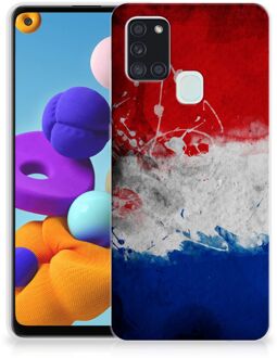 B2Ctelecom Telefoon Hoesje Samsung Galaxy A21s Mobiel Case Nederlandse Vlag