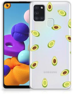 B2Ctelecom Telefoon Hoesje Samsung Galaxy A21s Siliconen Hoesje met Foto Avocado