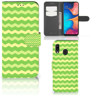 B2Ctelecom Telefoon Hoesje Samsung Galaxy A30 Waves Green