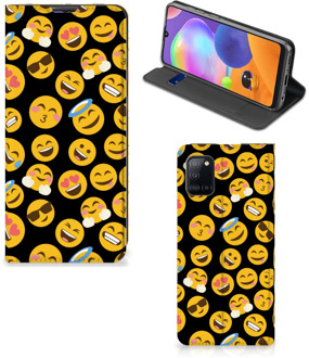 B2Ctelecom Telefoon Hoesje Samsung Galaxy A31 Flip Cover Emoji