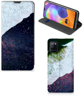 B2Ctelecom Telefoon Hoesje Samsung Galaxy A31 Flip Cover Sea in Space