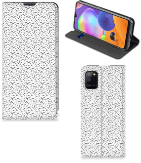 B2Ctelecom Telefoon Hoesje Samsung Galaxy A31 Flipcase Stripes Dots