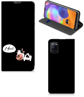 B2Ctelecom Telefoon Hoesje Samsung Galaxy A31 Flipcover Cow Gepersonaliseerd Cadeau