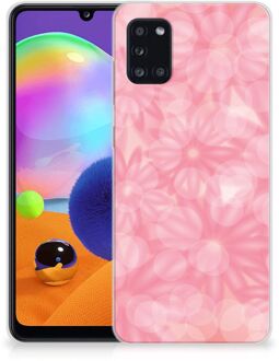 B2Ctelecom Telefoon Hoesje Samsung Galaxy A31 Silicone Back Case Lente Bloemen