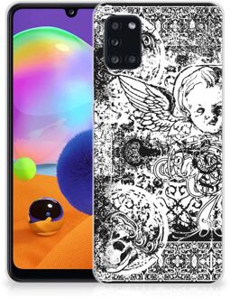 B2Ctelecom Telefoon Hoesje Samsung Galaxy A31 Silicone Back Case Skulls Angel