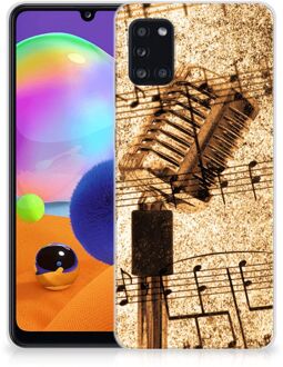 B2Ctelecom Telefoon Hoesje Samsung Galaxy A31 Siliconen Hoesje met Naam Bladmuziek