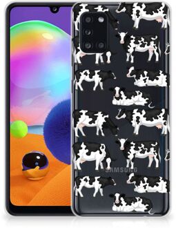 B2Ctelecom Telefoon Hoesje Samsung Galaxy A31 Siliconen Hoesje met Naam Koetjes