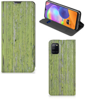 B2Ctelecom Telefoon Hoesje Samsung Galaxy A31 Wallet Case Green Wood