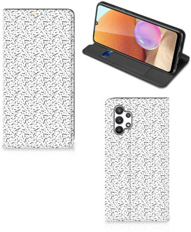 B2Ctelecom Telefoon Hoesje Samsung Galaxy A32 4G Flipcase Stripes Dots