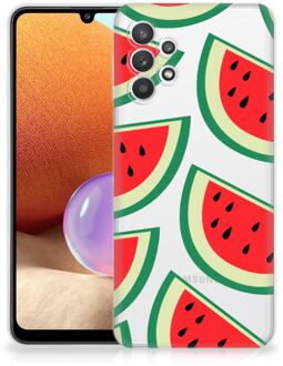 B2Ctelecom Telefoon Hoesje Samsung Galaxy A32 4G Hoesje Bumper Doorzichtig Watermelons