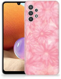 B2Ctelecom Telefoon Hoesje Samsung Galaxy A32 4G Silicone Back Case Lente Bloemen