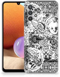 B2Ctelecom Telefoon Hoesje Samsung Galaxy A32 4G Silicone Back Case Skulls Angel