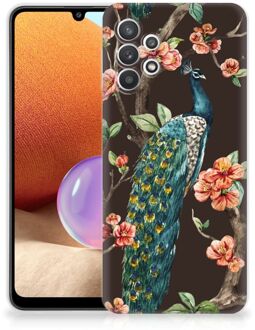 B2Ctelecom Telefoon Hoesje Samsung Galaxy A32 4G Siliconen Back Cover Pauw met Bloemen