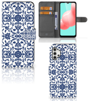 B2Ctelecom Telefoon Hoesje Samsung Galaxy A32 5G Book Case Flower Blue