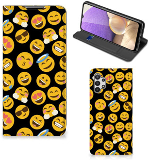 B2Ctelecom Telefoon Hoesje Samsung Galaxy A32 5G Flip Cover Emoji