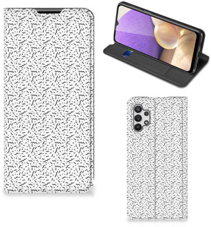 B2Ctelecom Telefoon Hoesje Samsung Galaxy A32 5G Flipcase Stripes Dots