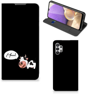 B2Ctelecom Telefoon Hoesje Samsung Galaxy A32 5G Flipcover Cow Gepersonaliseerd Cadeau