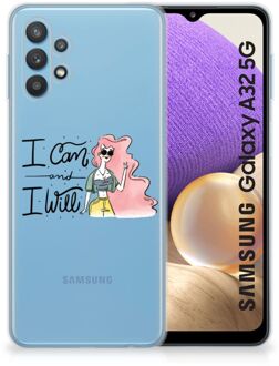 B2Ctelecom Telefoon Hoesje Samsung Galaxy A32 5G Hoesje met Tekst i Can