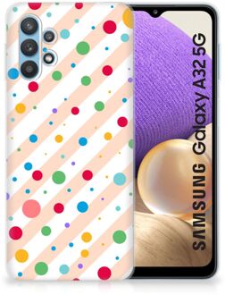 B2Ctelecom Telefoon Hoesje Samsung Galaxy A32 5G Leuk TPU Back Cover Dots