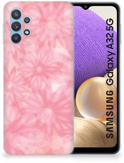 B2Ctelecom Telefoon Hoesje Samsung Galaxy A32 5G Silicone Back Case Lente Bloemen