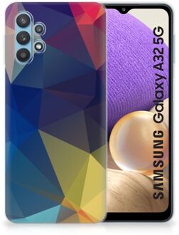 B2Ctelecom Telefoon Hoesje Samsung Galaxy A32 5G Siliconen Back Cover Polygon Dark