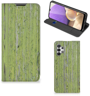 B2Ctelecom Telefoon Hoesje Samsung Galaxy A32 5G Wallet Case Green Wood