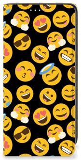 B2Ctelecom Telefoon Hoesje Samsung Galaxy A41 Flip Cover Emoji