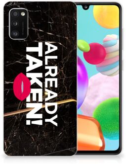 B2Ctelecom Telefoon Hoesje Samsung Galaxy A41 Leuk TPU Back Cover Already Taken Black