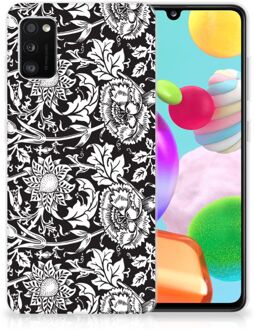 B2Ctelecom Telefoon Hoesje Samsung Galaxy A41 Mobiel Case Zwart Bloemen