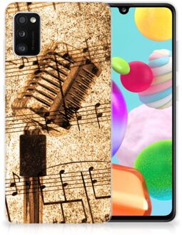 B2Ctelecom Telefoon Hoesje Samsung Galaxy A41 Siliconen Hoesje met Naam Bladmuziek