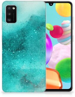 B2Ctelecom Telefoon Hoesje Samsung Galaxy A41 Siliconen Hoesje Painting Blue