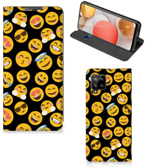 B2Ctelecom Telefoon Hoesje Samsung Galaxy A42 Flip Cover Emoji