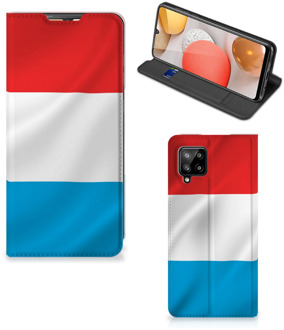 B2Ctelecom Telefoon Hoesje Samsung Galaxy A42 Flip Cover Luxemburgse Vlag