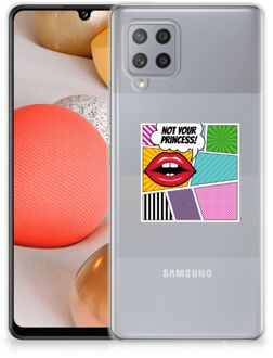 B2Ctelecom Telefoon Hoesje Samsung Galaxy A42 Silicone Back Case Popart Princess