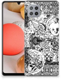 B2Ctelecom Telefoon Hoesje Samsung Galaxy A42 Silicone Back Case Skulls Angel