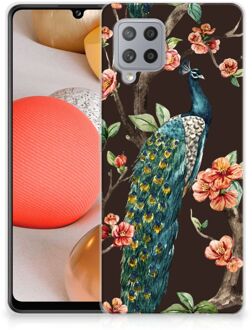 B2Ctelecom Telefoon Hoesje Samsung Galaxy A42 Siliconen Back Cover Pauw met Bloemen