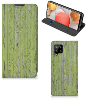 B2Ctelecom Telefoon Hoesje Samsung Galaxy A42 Wallet Case Green Wood