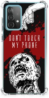 B2Ctelecom Telefoon Hoesje Samsung Galaxy A52 4G/5G Backcover Soft Siliconen Hoesje met transparante rand Zombie Blood