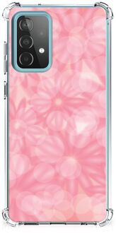 B2Ctelecom Telefoon Hoesje Samsung Galaxy A52 4G/5G Case Anti-shock met transparante rand Lente Bloemen