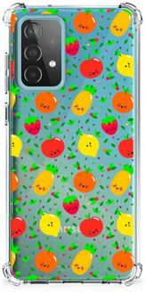 B2Ctelecom Telefoon Hoesje Samsung Galaxy A52 4G/5G Case met transparante rand Fruits