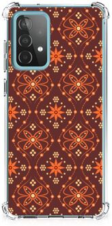 B2Ctelecom Telefoon Hoesje Samsung Galaxy A52 4G/5G GSM Hoesje met transparante rand Batik Brown