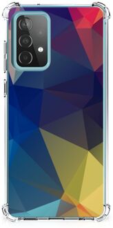 B2Ctelecom Telefoon Hoesje Samsung Galaxy A52 4G/5G Hoesje maken met transparante rand Polygon Dark