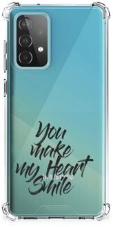 B2Ctelecom Telefoon Hoesje Samsung Galaxy A52 4G/5G Telefoonhoesje met transparante rand Heart Smile