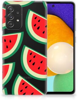 B2Ctelecom Telefoon Hoesje Samsung Galaxy A52 (5G/4G) Hoesje Bumper Doorzichtig Watermelons