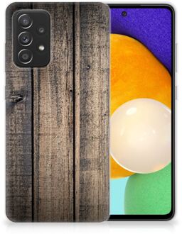 B2Ctelecom Telefoon Hoesje Samsung Galaxy A52 (5G/4G) Leuk TPU Back Cover Steigerhout