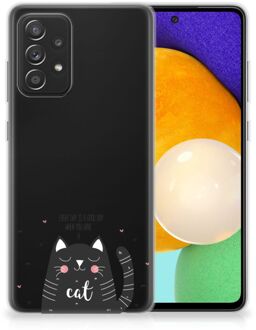 B2Ctelecom Telefoon Hoesje Samsung Galaxy A52 (5G/4G) Mobiel Case Cat Good Day