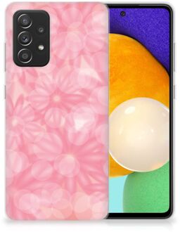 B2Ctelecom Telefoon Hoesje Samsung Galaxy A52 (5G/4G) Silicone Back Case Lente Bloemen