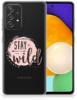 B2Ctelecom Telefoon Hoesje Samsung Galaxy A52 (5G/4G) Siliconen Back Cover Transparant Boho Stay Wild